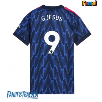 Arsenal Gabriel Jesus #9 Tricou Fotbal Replică 2025-26 Femei Deplasare